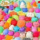 Mochi Squishy Toys FLY2SKY 28PCS Animal Mini Squishies Kawaii Party Favors for Kids Cat Unicorn Squishy Squeeze Stress Relief Toys Goodie Bags Novelty Toy Easter Gifts for Boys Girls Adults, Random