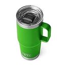 YETI Rambler 20 oz Travel Mug, Stainless Steel, Vacuum Insulated with Stronghold Lid, Canopy Green