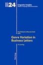 Genre Variation in Business Letters: Second Printing: 24