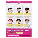 THE BRAIN LAB Flash Cards for Kids (Medium, Emotions)
