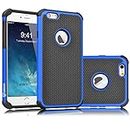 Tekcoo iPhone 6S Case, iPhone 6 Sturdy Case,[Tmajor] for iPhone 6 / 6S (4.7 INCH) Case Shock Absorbing Impact Defender Slim Cover Shell w/Plastic Outer & Rubber Silicone Inner [Blue/Black]