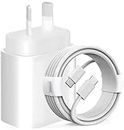 iPhone 15 Fast Charger, 20W iPad Charger, USB C Charger Charger with 2M USB C Cable, USB C Wall Charger for iPhone 15/15 Pro/15 Pro Max/15 Plus, iPad Pro/Air/Mini and Other USB C Android Phones
