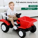 6V Ride on Tractor with Ground Loader for Kids 4 to 6 Years Old-Red Color: Red