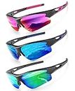 ANYLUV Sports Sunglasses Polarized Sports Cycling glasses for Men with UV400 HD Lens for Driving Running Baseball