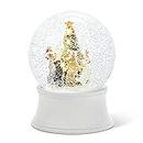 Abbott Collection 27-SHAKE-0194 Dancing Dogs with LED Tree Snow Globe, White/Green