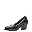 Clarks Collection Women's Emily 2 Ruby Pump, Black Leather, 7.5 Wide US