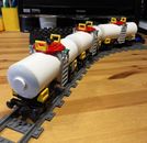 LEGO White Tanker Train Car - MOC with 100% original genuine LEGO PIECES. QTY: 1