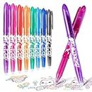 NEXMEE 8pcs Stylos Effaçables Rub Out Pens - Eraser Pen Erasable Gel Pens with Rubbers Erasable Pen with Eraser Writing Pens for Adults, School Office Supplies 0.7mm