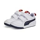 PUMA Multiflex SL V Inf Sneaker, White-Peacoat RED, 8 UK Child