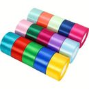 1.96 Inch X 24yd Satin Ribbon Solid Fabric Large Ribbon For Cutting Ceremony Sewing Craft Gift Wrapping Wedding Party Decoration