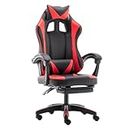 Computer Gaming Chair High-Back Office Chair Ergonomic Video Game Chairs Height Adjustable Reclining Chair with Lumbar Support Armrest Headrest Swivel Chair for Adult Teen (Red)