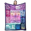 Gevuto Cheerleader Gifts Blanket 50"x40" - Cheer Gifts for Cheerleaders - Cheerleading Gifts Throw - Gifts for Cheerleaders - Cheerleading Gift Ideas -Cheer Coach Gift -Cheer Blankets for Girls Teens
