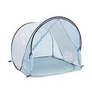 Babymoov Tente Anti-UV avec Moustiquaire, Grande Tente de Plage Haute Protection Solaire 50+, Système Pop-Up, Vagues bleues