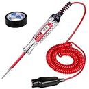 JASTIND Premium 3-48V DC Digital LCD Display Test Light with 140 Inch Extended Spring Wire, Car Truck Vehicles Low Voltage Tester, Automotive Circuit Tester with Sharp Stainless Probe