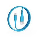 FINGERS COL-TypeC-02 Mobile Cable – USB to Type-C suitable for smartphones, Tablets and Type-C based devices, Fast Charging of up to 3.0 A Max & 480 Mbps Data Transfer- Sea Blue