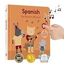 Cali's Books Spanish Nursery Rhymes. Spanish Baby Books with 6 Songs - Libros en español para Niños y Bebes. Books for 1 Year Old - Learn Spanish for Kids - Musical Books for Toddlers 1-3