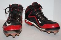 Nike Air  Swingman Black Red Men's Baseball Cleats Shoes Size 14 FREE Shipping!!