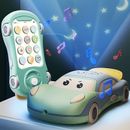 Toys for 1 2 3 4 5 6 Year Old Girls Boys,Kids Cell Phone Toy Car Projection Car