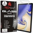 TECHGEAR [2 Piezas Vidrio Compatible con Samsung Galaxy Tab S4 10.5 pollici (SM-T830 / SM-T835) - Auténtica Protector de Pantalla Vidro Templado