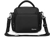 Dyazo Water Resistant Camera Bag/Case Shoulder Strap Space for Photography Lens and Accessories Compatible for Nikon, Canon, Sony, Panasonic, Samsung & Other SLR/DSLR etc (Black & Silver)