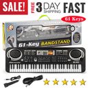 61 Keys Electronic Keyboard Digital Music Piano with Microphone for Beginners UK