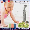 Automatic Domino Stones Train Game with Light Sound for Boys Girl (Olive Green) 