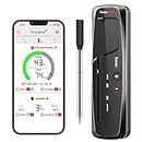 ThermoPro TempSpike 150M Wireless Meat Thermometer for Grilling, Bluetooth Meat Thermometer with Temperature Alarm, Digital Cooking Thermometer for Oven, Grill, Kitchen, BBQ, Smoker & Air Fryers, Lcd