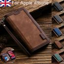 Leather Case For iPhone 15 11 12 Pro Max SE Xr 14 7 8 Magnetic Wallet Flip Cover