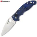 Spyderco Manix 2 CQI BD1N Plain Blade Translucent Blue FRCP Handles C101PBL2