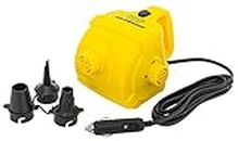 Airhead 12V Boating Pump | Powerful 2.3 PSI Pump Inflates 4-Person Towable Tubes in Just Minutes, Yellow and Black