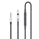 Audio Replacement Cable with in-Line Mic Remote Volume Control Compatible with Sennheiser HD598 HD598 SE, HD518 HD598 Cs, HD599 HD569 HD579 Headphone, Audio Cord Compatible with iPhone iPod iPad Apple