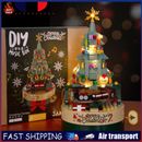 Christmas Tree Brick Music Box Gifts for Adult/8+ Years Old Boy (Music Box+Lamp)