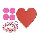 LOOM TREE® 1Set Lovely Heart and Circle Paper Flag Garland Banner Bunting Decoration for Home Garden Wedding/Kids Birthday Celebration Party Supplies | Authentic Collector's Piece |