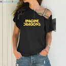 Frau t shirt Mode Imagine Dragons Lustige T Top Kurzarm Weibliche kleidung T-Shirt Unregelmäßigen