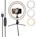 LED Ring Light 10" w/Mount Kit & Stand For Camera Phone Selfie Video Live Stream