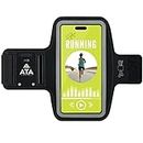 Running Armband for iPhone 13/13 Pro/13 Pro Max, 12/12 Pro/12 Pro Max, 11/11 Pro/11 Pro Max, Non-Slip Sweat-Proof Sports Phone Holder for Running with Key/Headphone Slots, for iPhones up to 6.7"