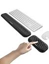 VAYDEER Keyboard and Mouse Wrist Rest Pad Set,Padded Memory Foam Hand Rest Support for Office,Computer,Laptop,Mac Typing,Ghristmas Gift for Man Who Wrist Pain Relief and Repair(Large Set)