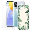 MILEGOO Vivo Y51 2020 Indonesia Case + 2PCS Screen Protector Tempered Glass, Shockproof Bumper Soft Silicone TPU Cover for Vivo Y51 2020 December (6.58”)