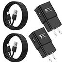 (2 Pack) Charger Fast Charging for Samsung Phone, Powersky Adaptive USB Charger with USB Type C Cable for Galaxy S21, S20, S10, S9, S8, Note10, 9, 8, 7 and A Series, Tablet Charger Chargeur USB C