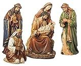 Joseph's Studio by Roman - 4-Piece Textured Nativity Set, Includes Holy Family and Three Kings, 16" H, Resin and Stone, Decorative, Collection, Durable, Long Lasting