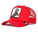 Goorin Bros. The Farm Adjustable Snapback Mesh Trucker Hat, Red (Stallion Truckin), One Size