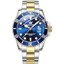 OLEVS Japanese Movement Analogue Men's Luxury Watch (Blue Dial).