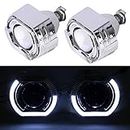 Automobile parts & accessories IPHCAR H1 2.5 inch 12V Bi-Xenon Projector Lens Headlight with Exquisite Angle Eyes Decoration for Left Driving (White Light)