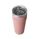 YETI Rambler Straw Cup, Vacuum Insulated, Stainless Steel with Straw Lid, Sandstone Pink, 26oz (769ml)