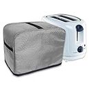 NABAAT Dust Proof Water Proof Washable Cover for 2 Slice Toaster Pop up Kitchen with Pockets Standard Size, Light Grey (11”x 6.5”x 8”)