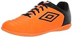 Umbro Men's Classico XI IC Indoor Soccer Shoe, Orange/Black/White, 13