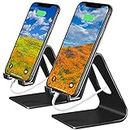 COOLOO Cell Phone Holder Tablet Stand, 【2 Pack】Phone Charging Mobile Stand Desktop Cradle Holder Dock Compatible iPhone 8 X 7 6 6s Plus SE 5 5s 5c, Tablet Android Smartphone, Accessories Desk - Black