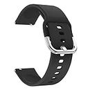 EWENYS Replacement Straps for Smart Watch, Soft Silicone Quick Release Band(L 22mm, Black)