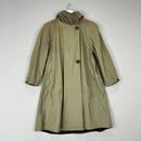 Mycra Pac Womens Jacket Extra Small Green Reversible Rain Cowl Trench Coat