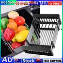 Dish Drainer Dish Drainer Rack Sink Drain Basket for Home Accessories (L Black)